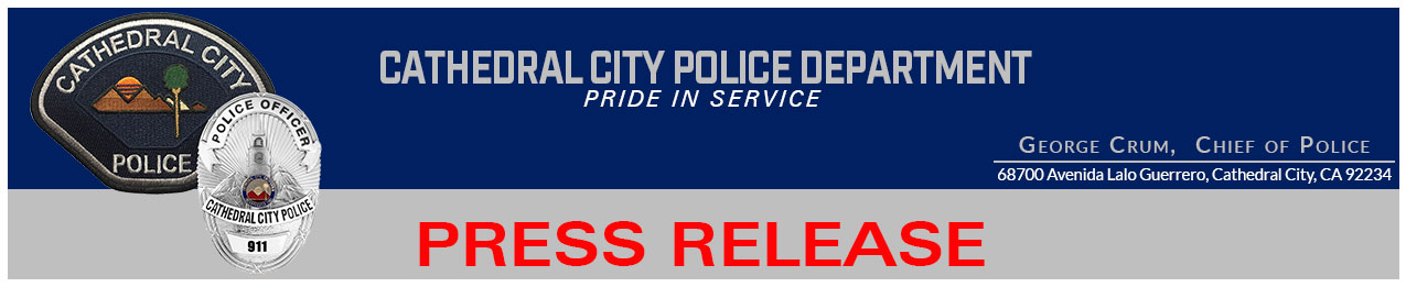 Press Release - Checkpoint Results - Cathedral City Police Department